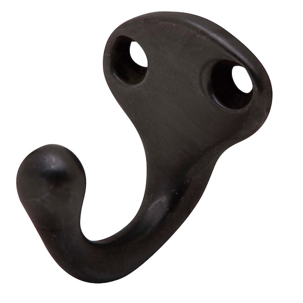 Schlage Schlage 1-1/4 in. L Black Brass Small Wardrobe Hook 1 pk SPS581MB-716 - main